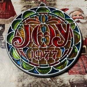 Vintage Hallmark ornament and vintage Hallmark  Santa pin